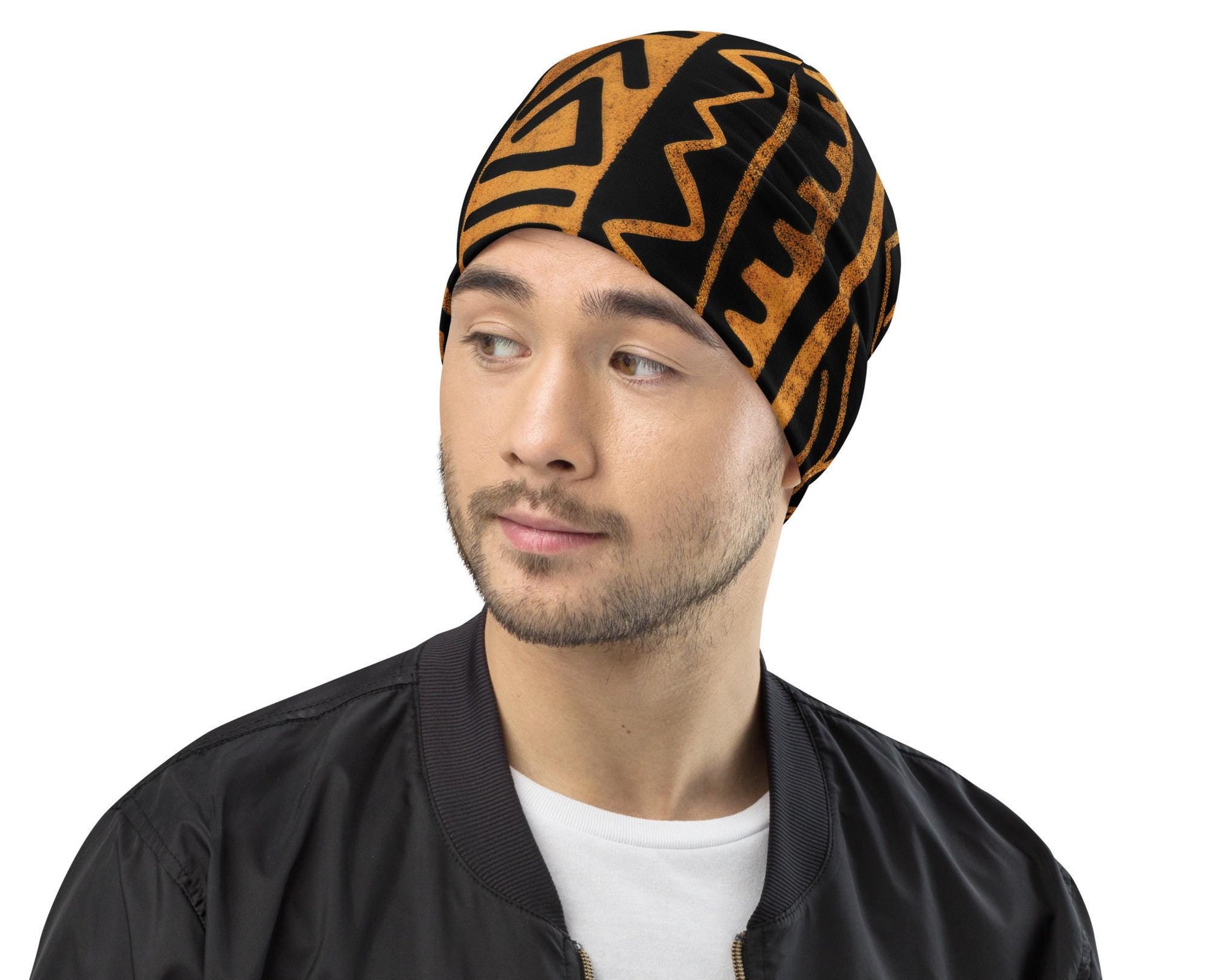 Irons - Mens - Beanie - African Kente Print