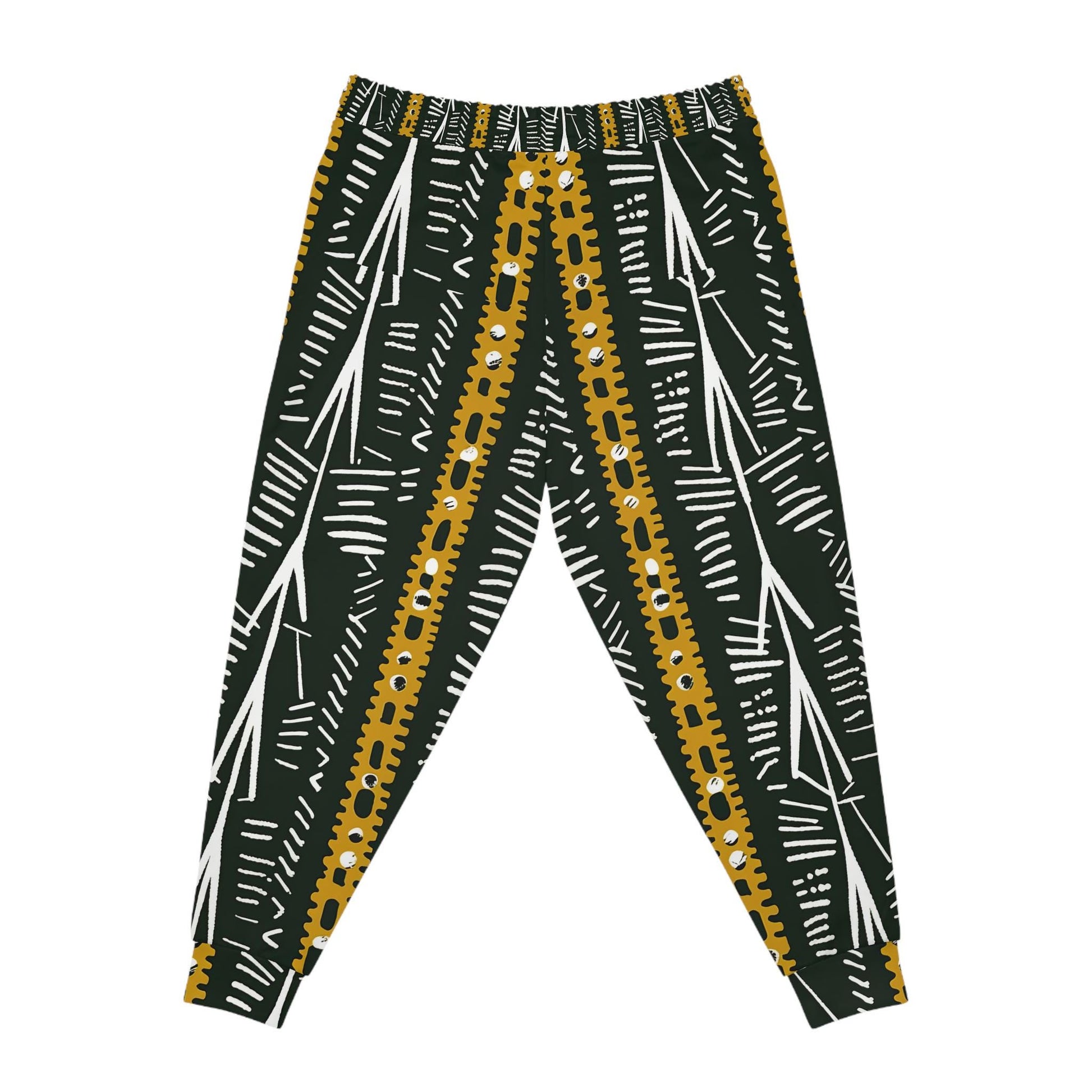 Blk Earth -  Mens - Athletic Joggers - African - Mud cloth Pattern - Comfortable Lounge Wear - Workout Pants - Athletes