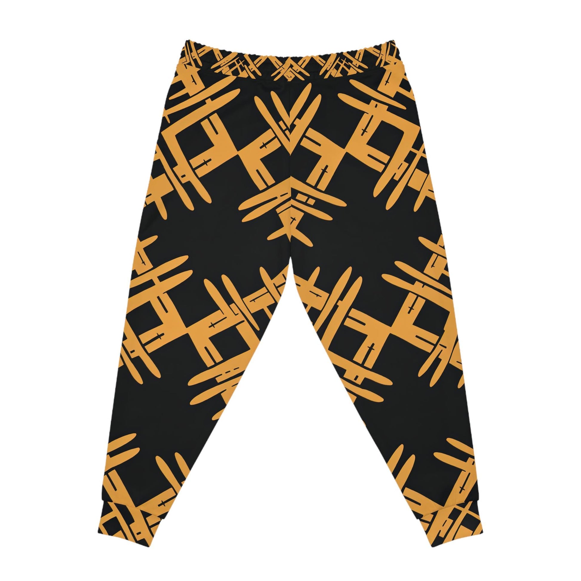 Bold Gold - Mens - Athletic Joggers - African Tribal Pattern - Pants - KumbatiaKulture