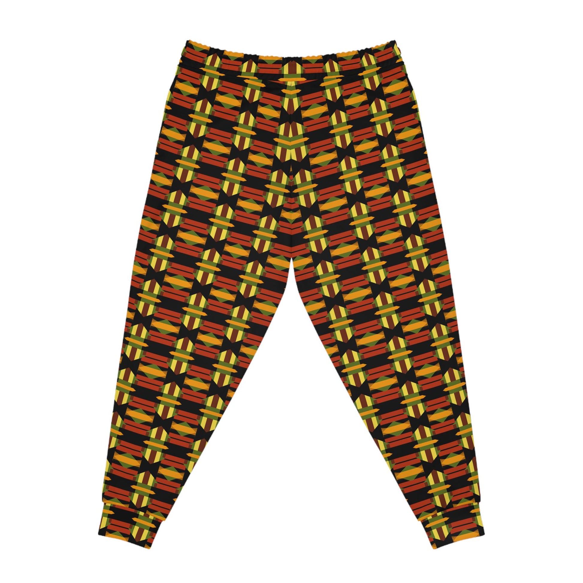 Sunburst -  Mens - Athletic Joggers - African Kente Pattern