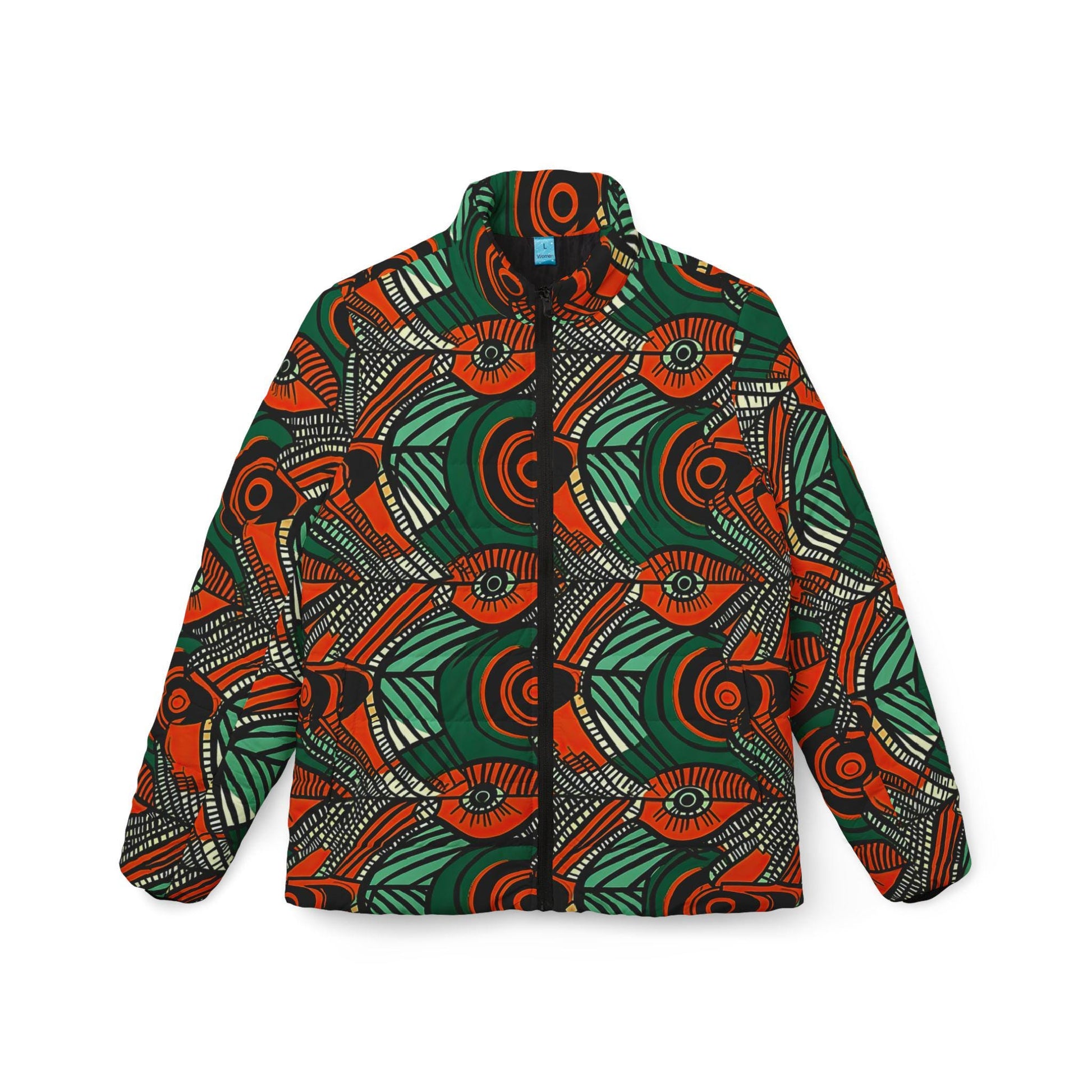 Autumn Glow - Womens - Puffer Jacket - African - Dashiki Pattern - Jackets & Coats - KumbatiaKulture