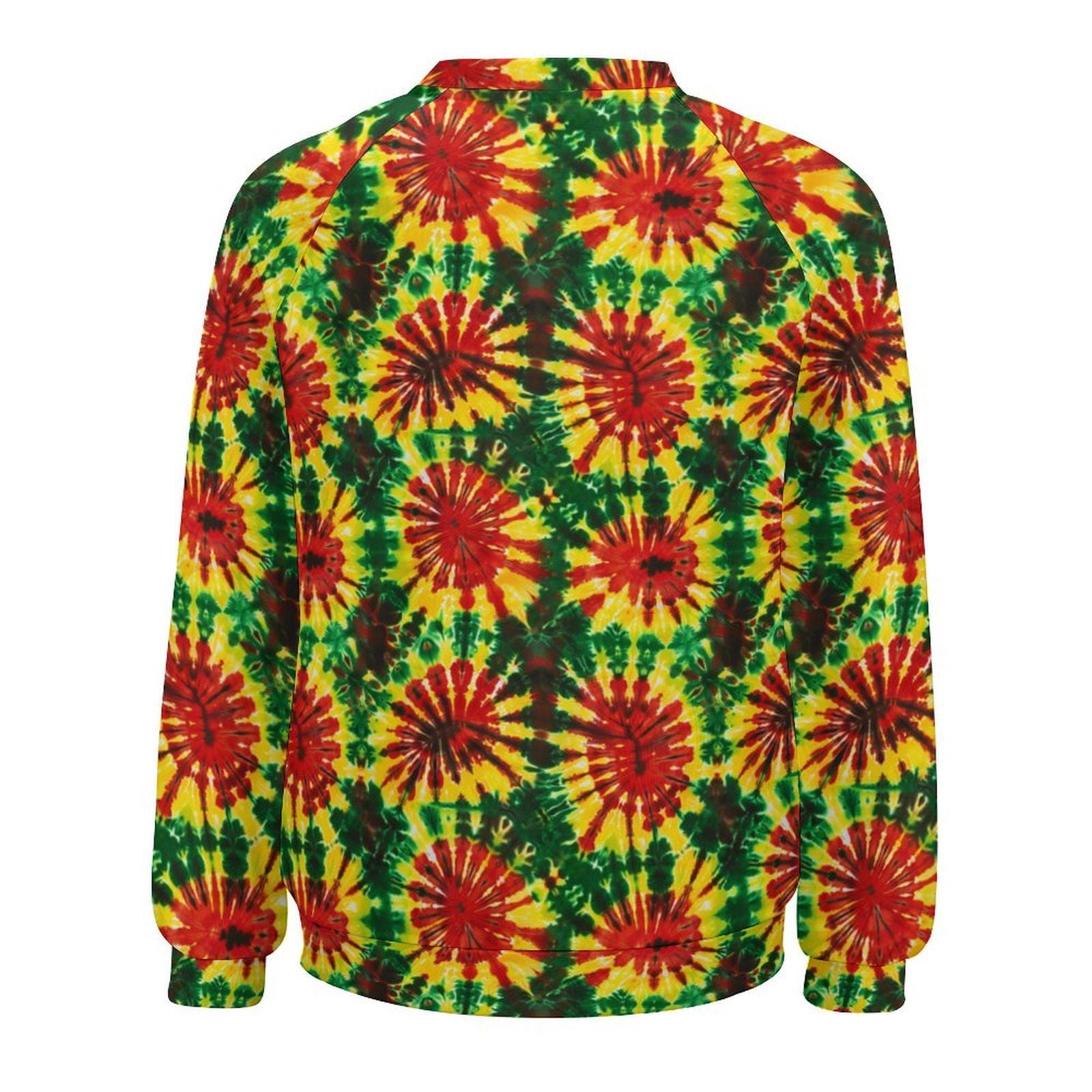 Rasta Tie - Womens - Sweatshirt Designs - Jamaican - Rastafarian pattern - Sweatshirts - KumbatiaKulture