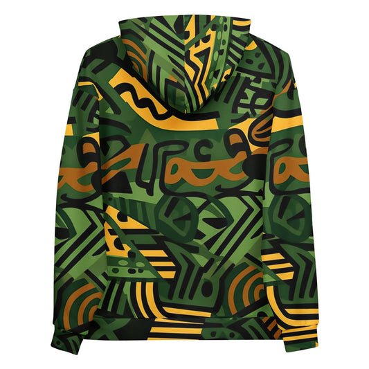 Graffiti Gold - Mens - Hoodie - African - Ankara Pattern