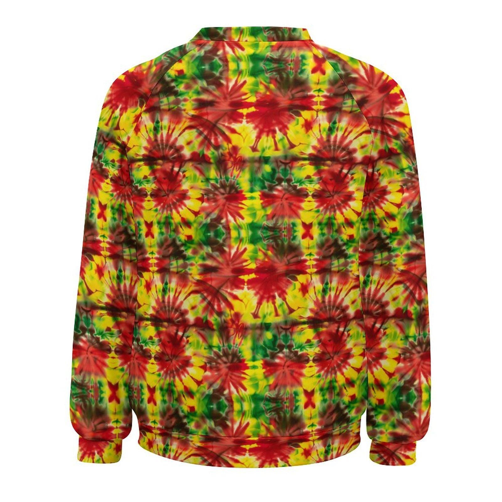 Colors - Womens - Sweatshirt Designs - Tie Dyed - Jamaican - Rastafarian Pattern