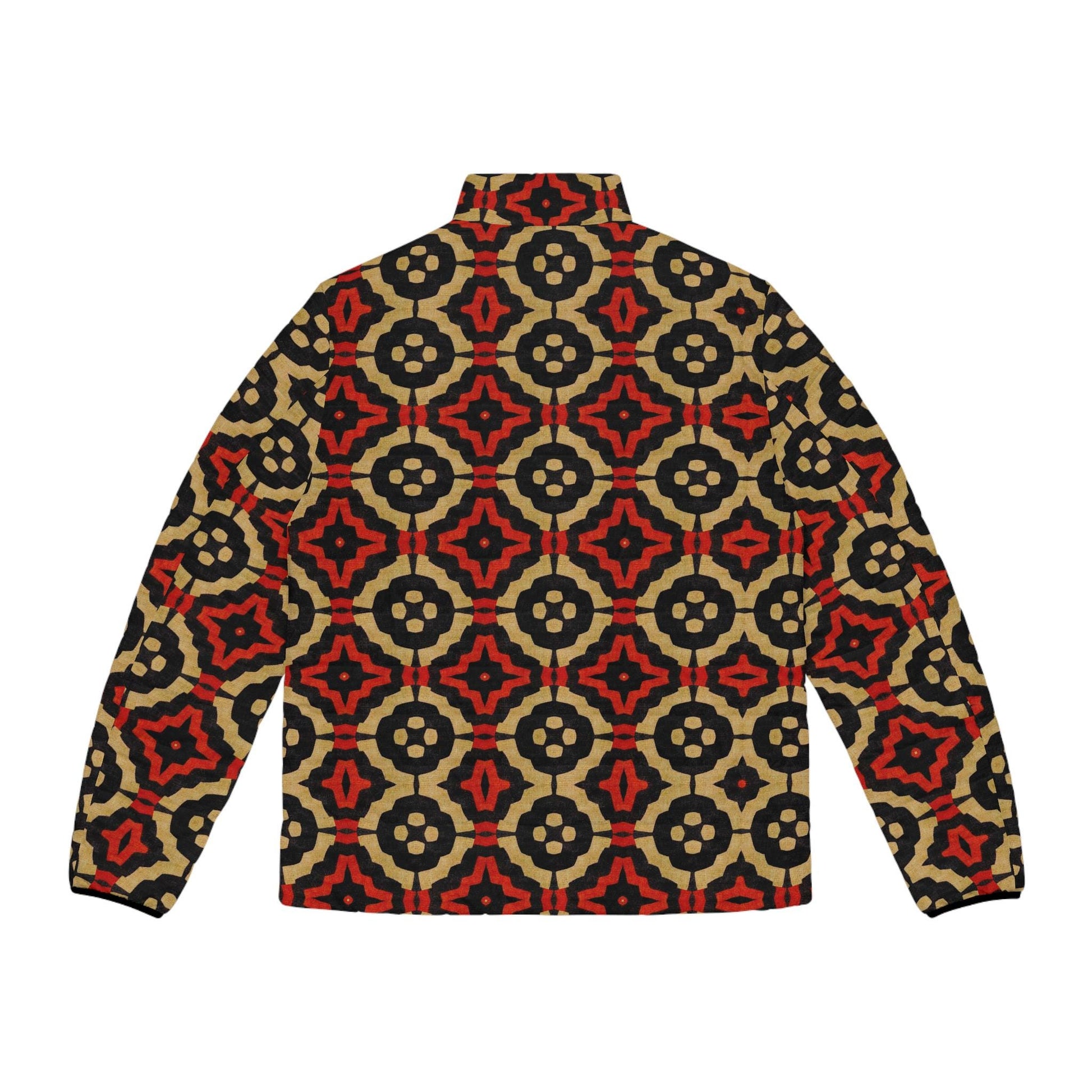 Black Excellence - Mens - Puffer Jacket - African - Bogolan Pattern