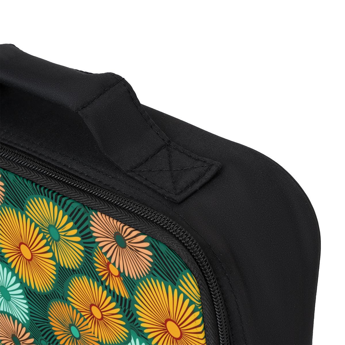 Floral - Womens - Insulated Lunch Bag - African - Shweshwe Pattern - Lunch Bags & Boxes - KumbatiaKulture