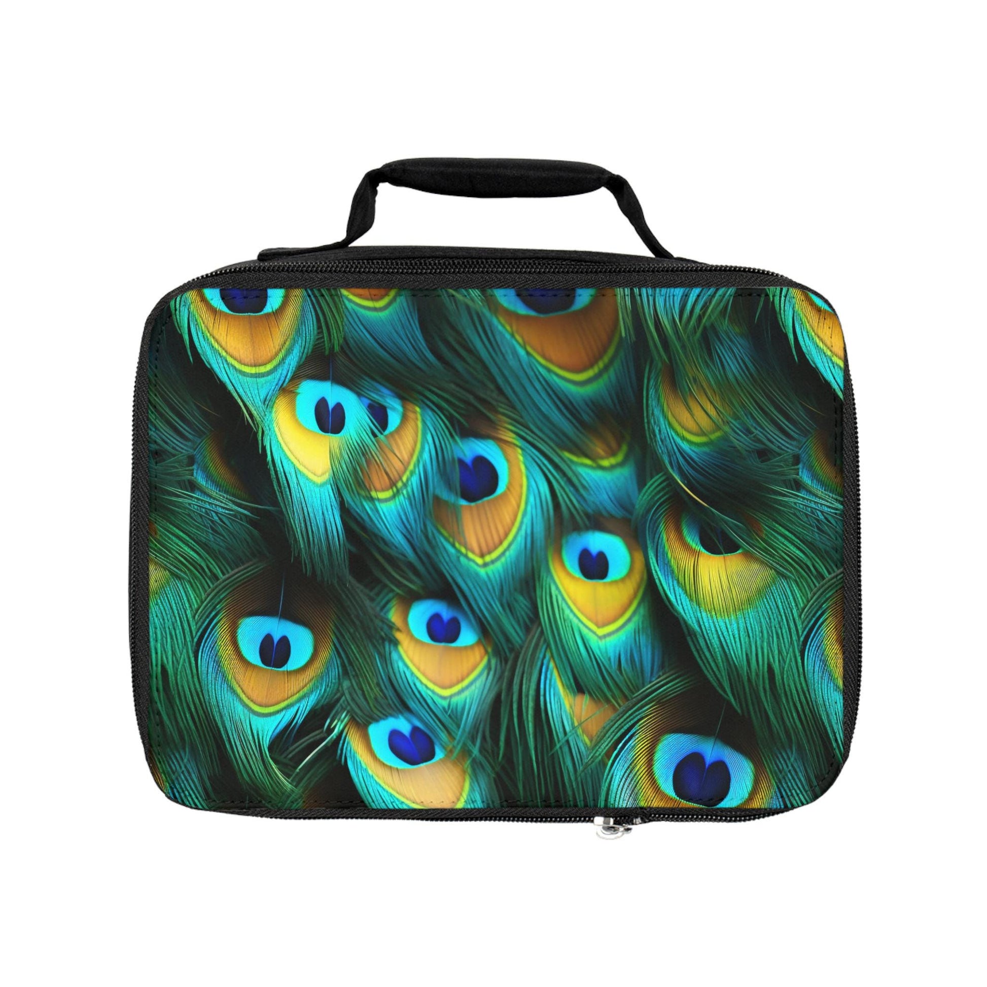 Peacock - Womens - Insulated Lunch Bag - African - Animal Print Pattern - Lunch Bags & Boxes - KumbatiaKulture