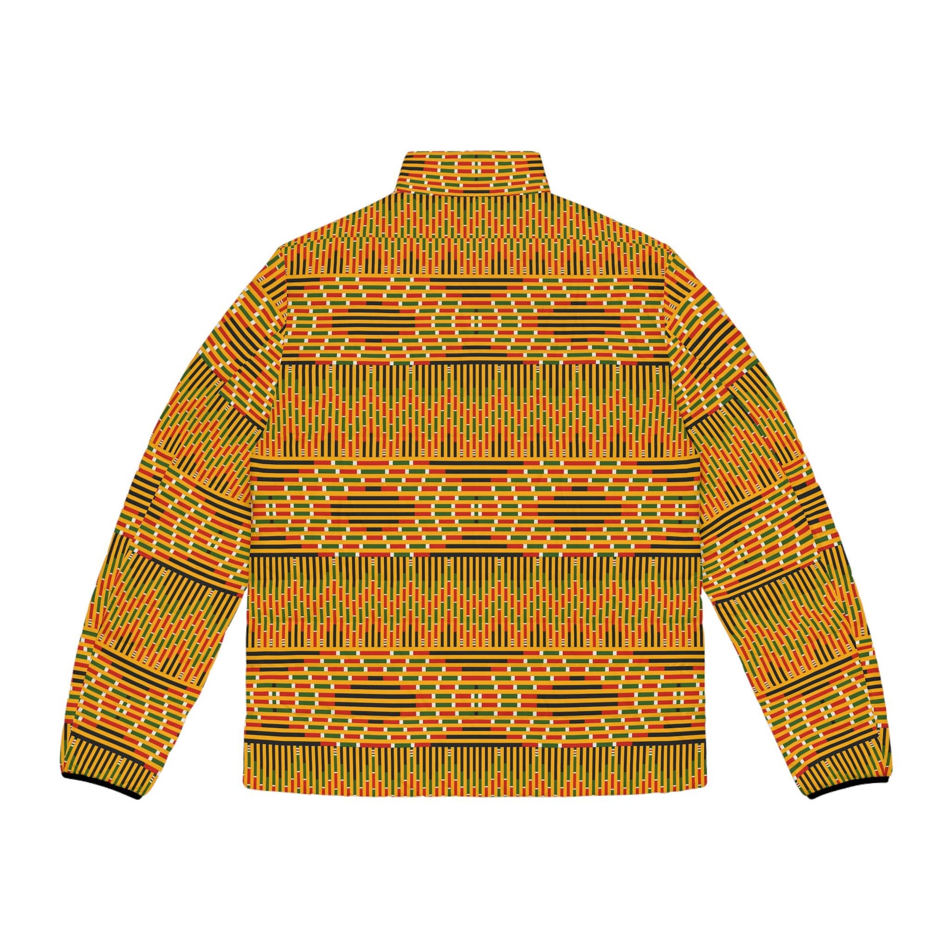 Mother Earth -  Men&#39;s - Puffer Jacket - African - Kente Pattern