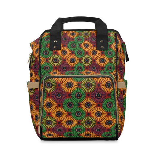 Flower Girl - Womens - Diaper Bag - African - Shweshwe Pattern - Backpacks - KumbatiaKulture