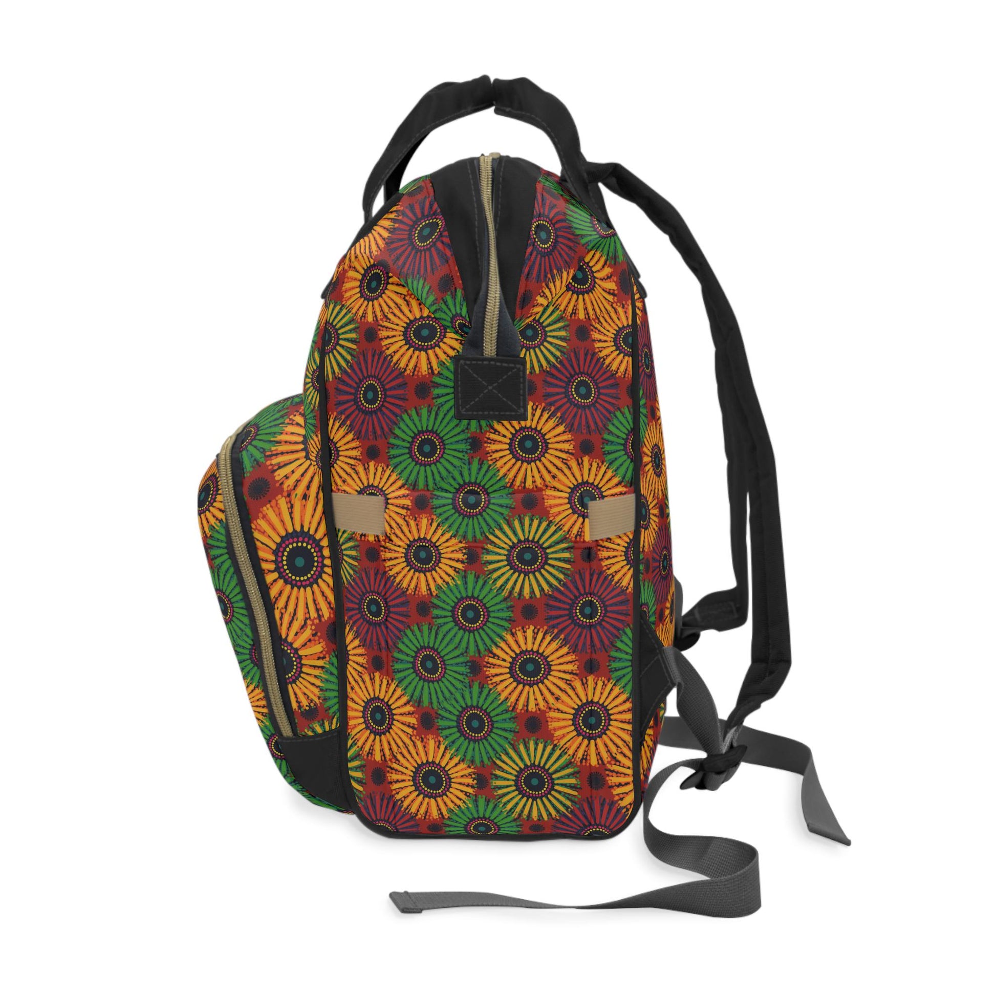 Flower Girl - Womens - Diaper Bag - African - Shweshwe Pattern - Backpacks - KumbatiaKulture