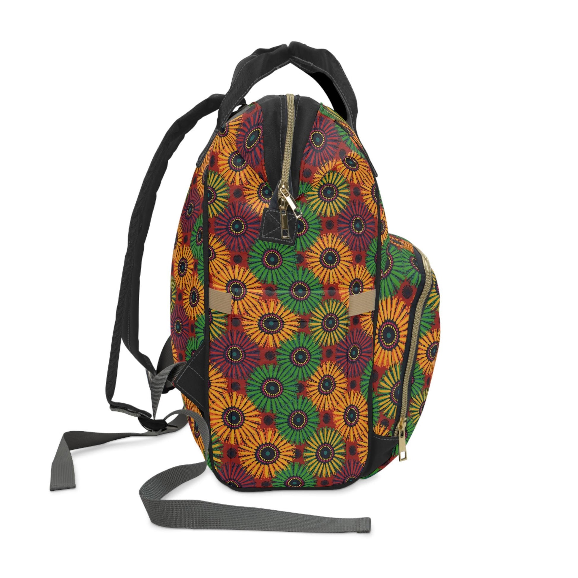 Flower Girl - Womens - Diaper Bag - African - Shweshwe Pattern - Backpacks - KumbatiaKulture