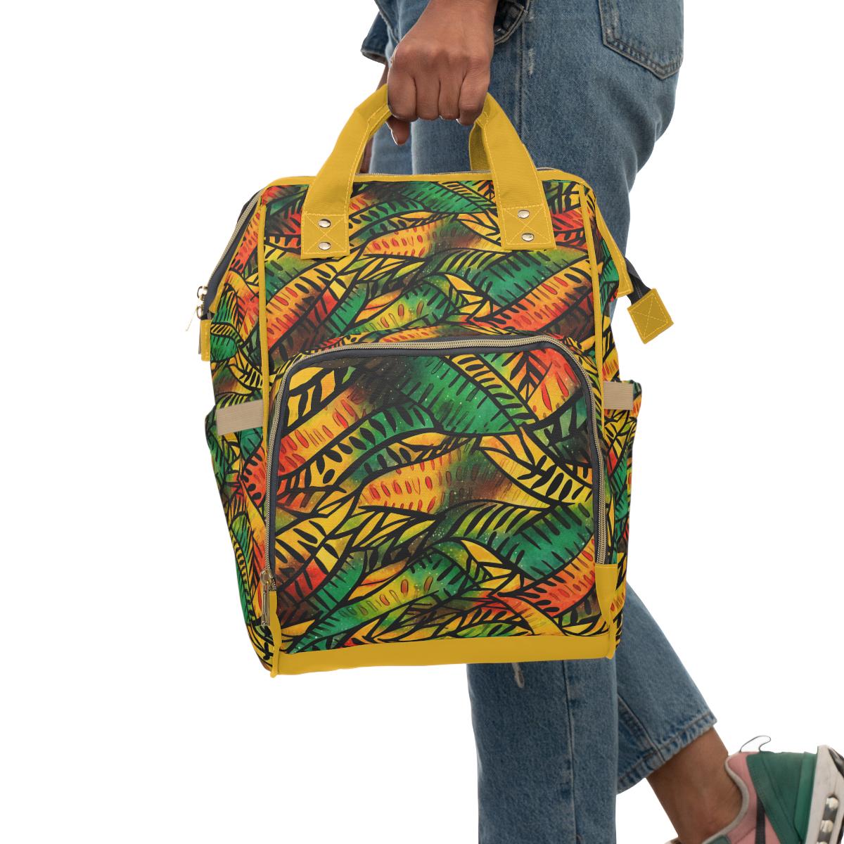 Passion Fruit - Womens - Diaper Bag - African - Kwanzaa Pattern - Backpacks - KumbatiaKulture