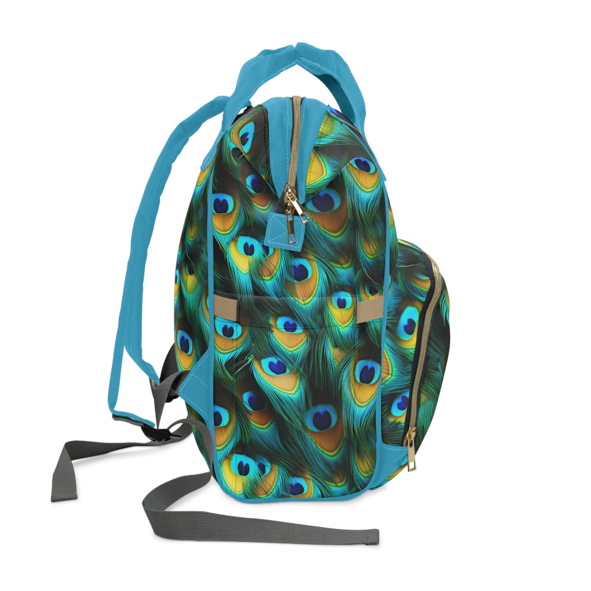 Peacock - Womens - Diaper Bag - African - Animal Print Pattern - Backpacks - KumbatiaKulture