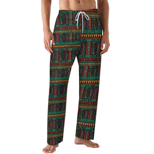 Green fields - Mens Faux Cotton Men's Pajamas Pants - African- Tribal Pattern - Pants - KumbatiaKulture