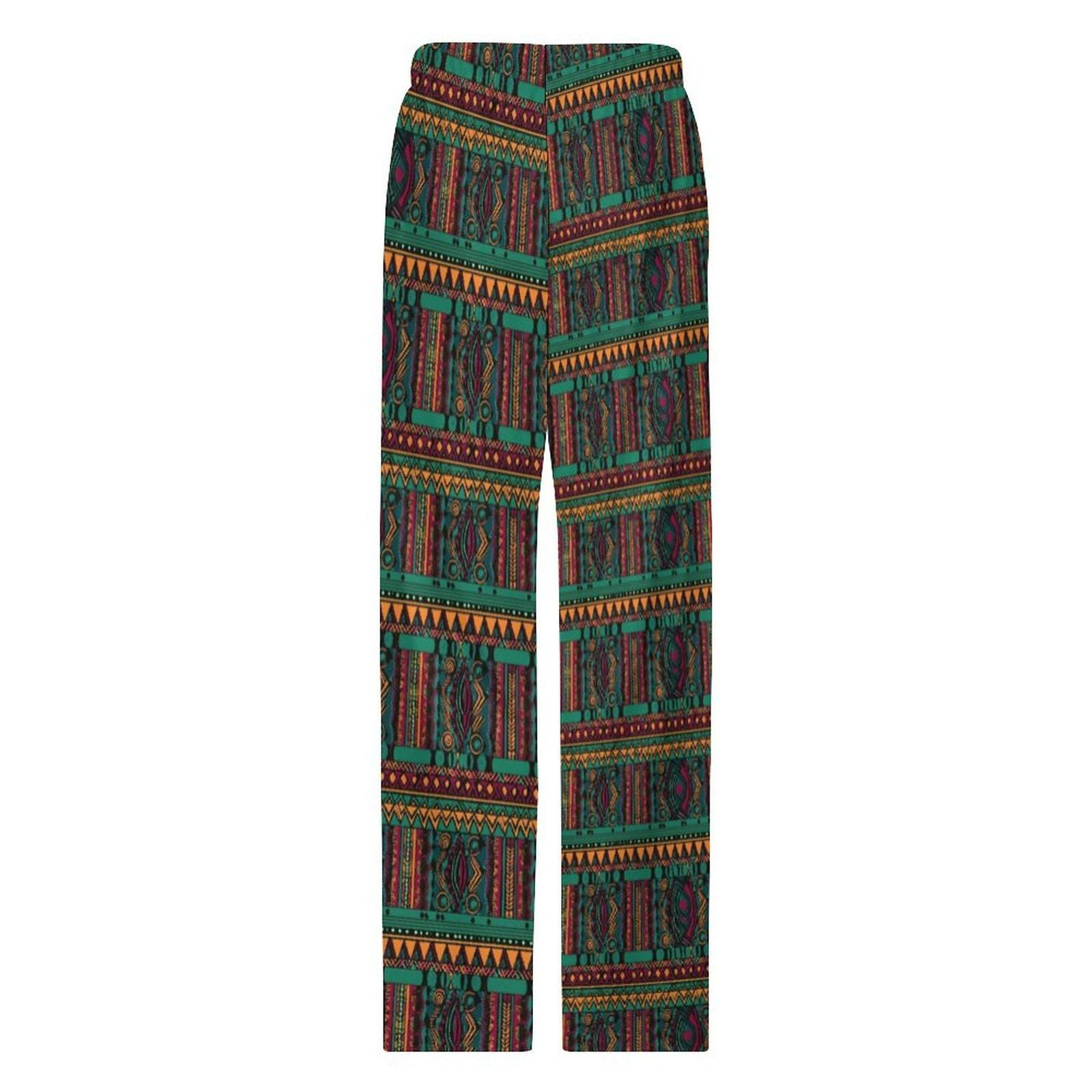 Green fields - Mens Faux Cotton Men's Pajamas Pants - African- Tribal Pattern - Pants - KumbatiaKulture