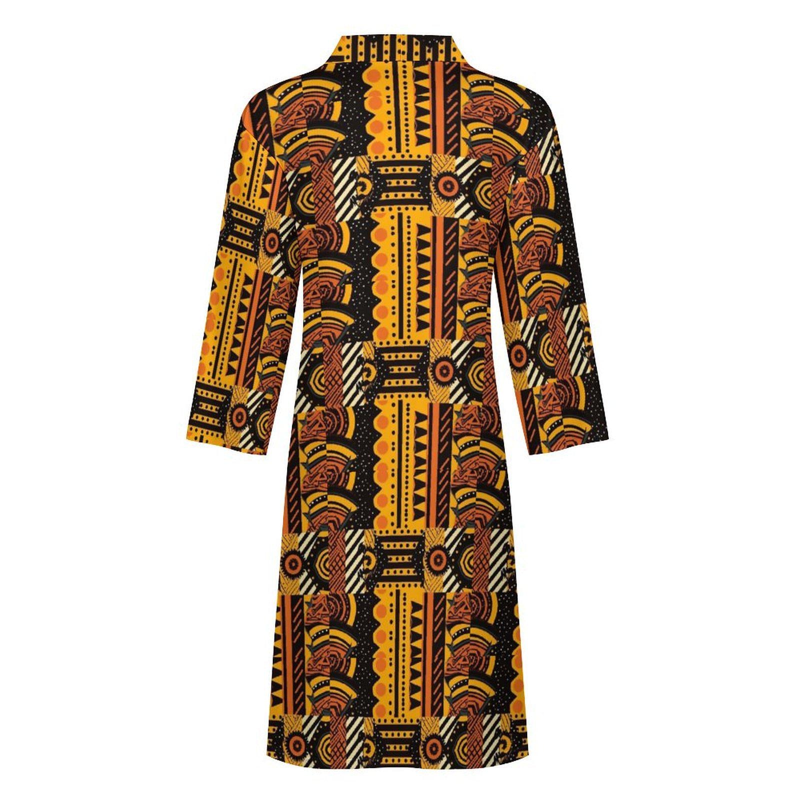 Sunset - Mens - Lightweight Bathrobe - African - Tribal Pattern - Robes - KumbatiaKulture