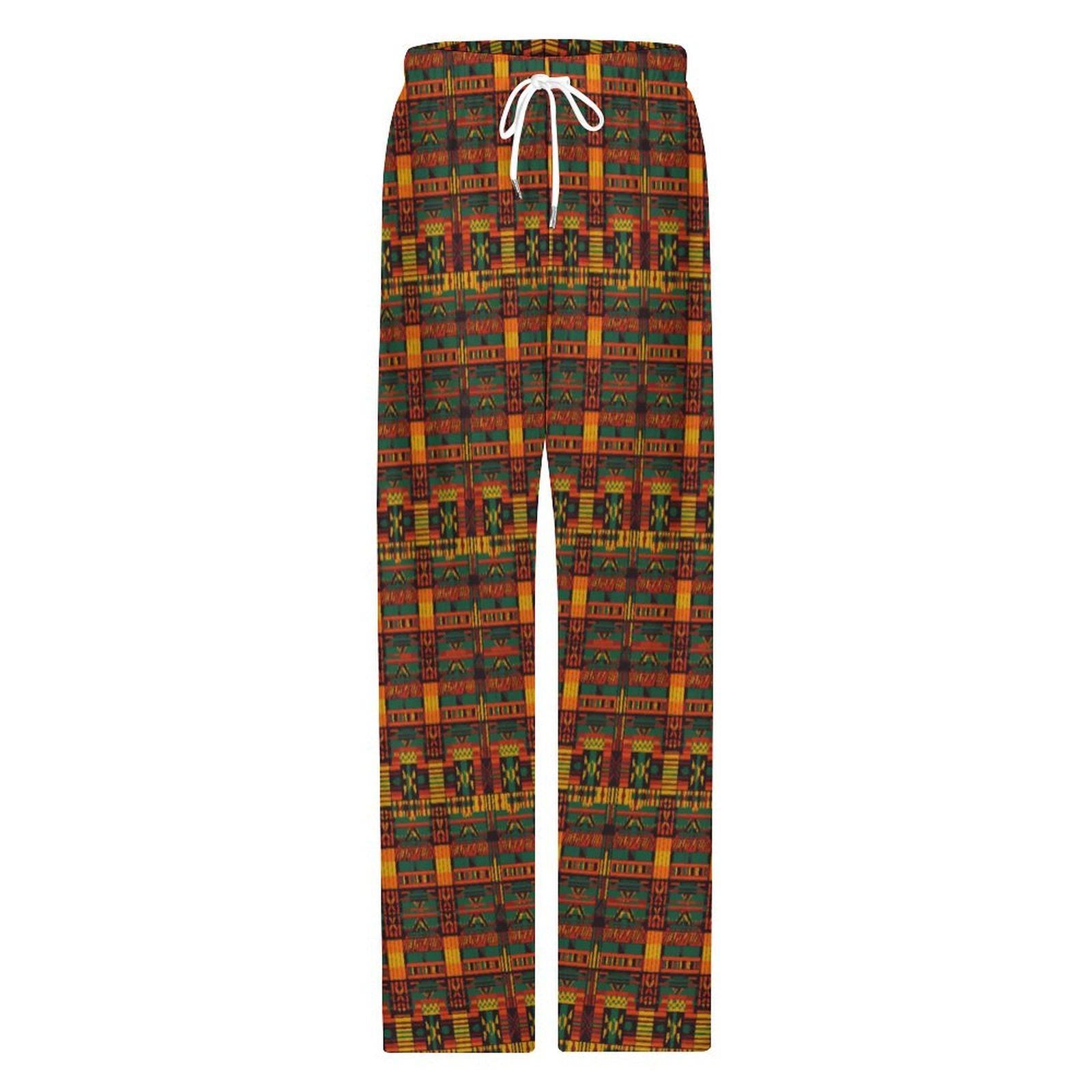 Grace - Mens - Faux Cotton Men's Pajamas Pants - African Tribal Patter - Pants - KumbatiaKulture