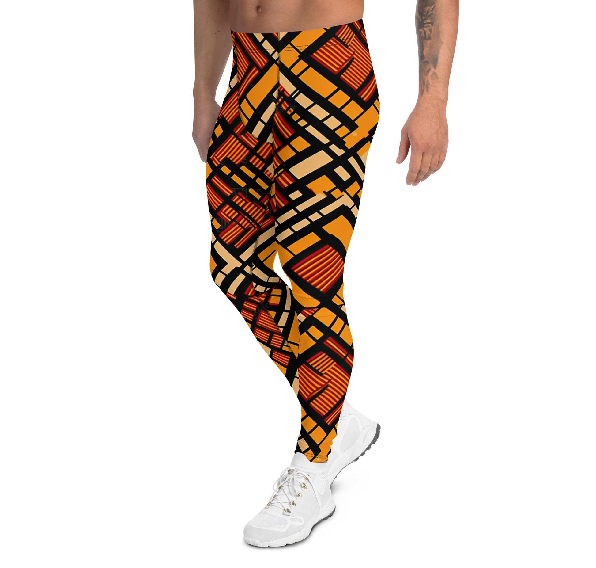 Warm up - Men&#39;s - Leggings - African - Mud Cloth Pattern