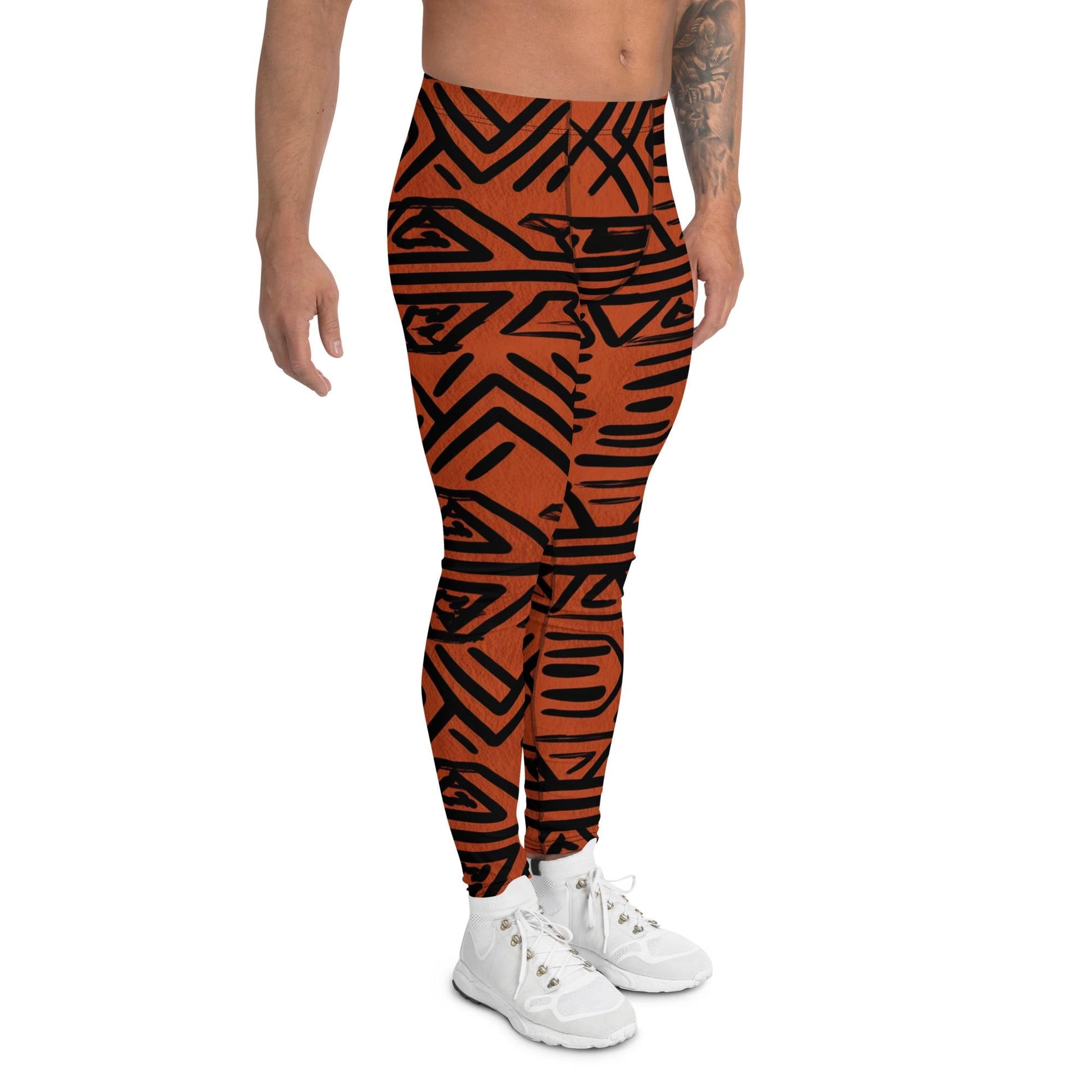 Cayenne - Men&#39;s Leggings - African Mud cloth pattern