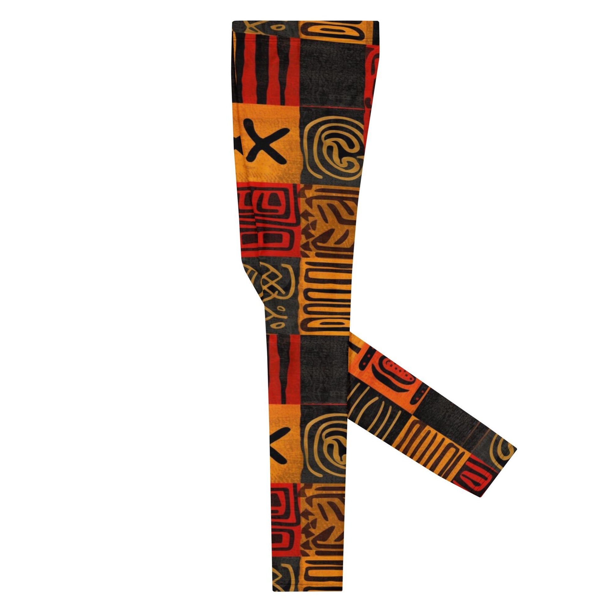 Heat - Men&#39;s Leggings - African Mud cloth Pattern