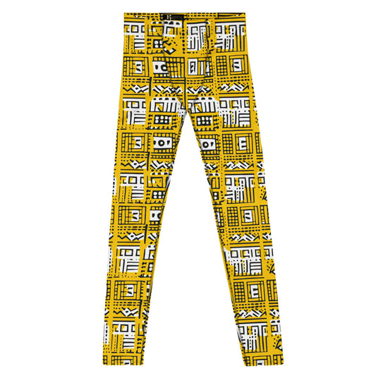 Manjano - Men&#39;s Leggings - African - Mudcloth Pattern