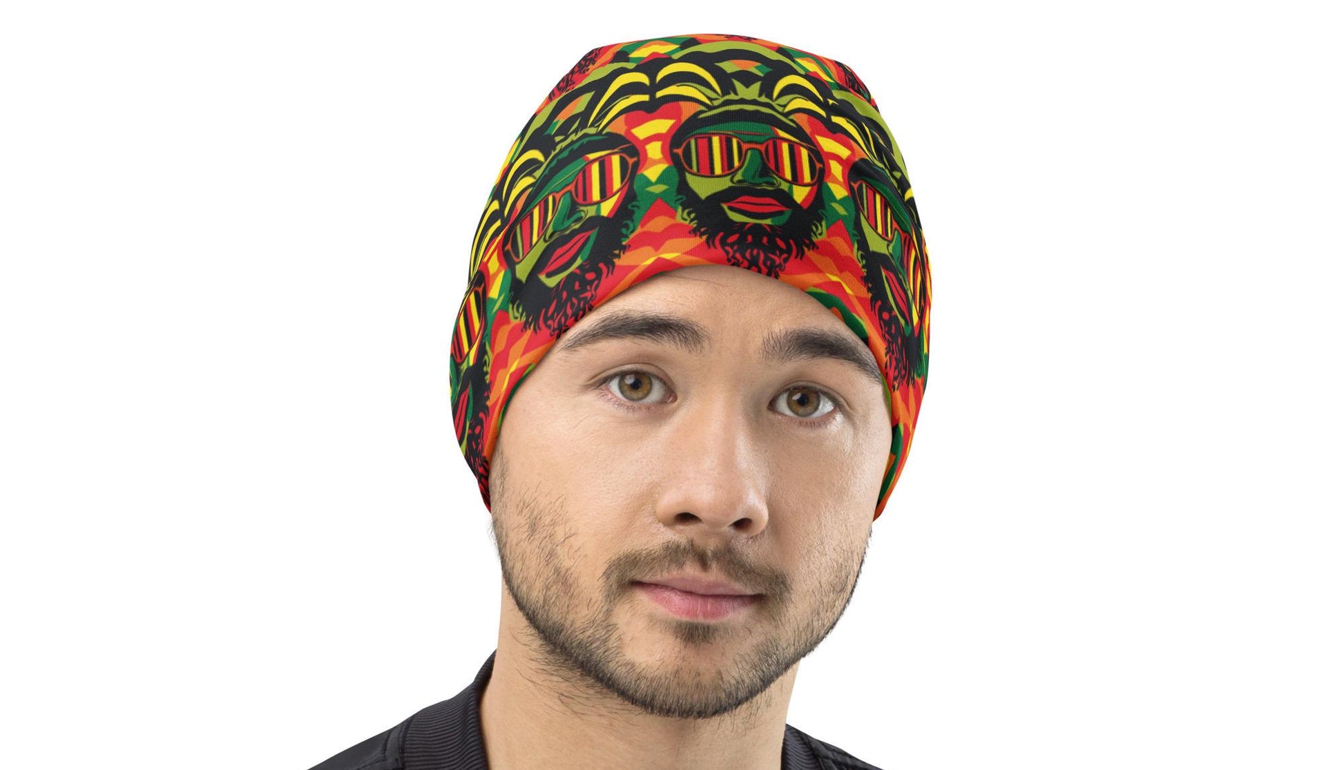 Rasta -Mens -  Beanie - Jamaican Pattern