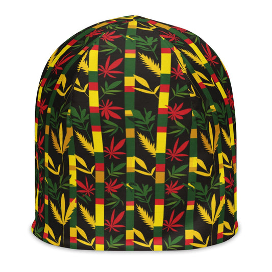 Nighttime - Mens - Beanie - Jamaican - Rastafarian Pattern