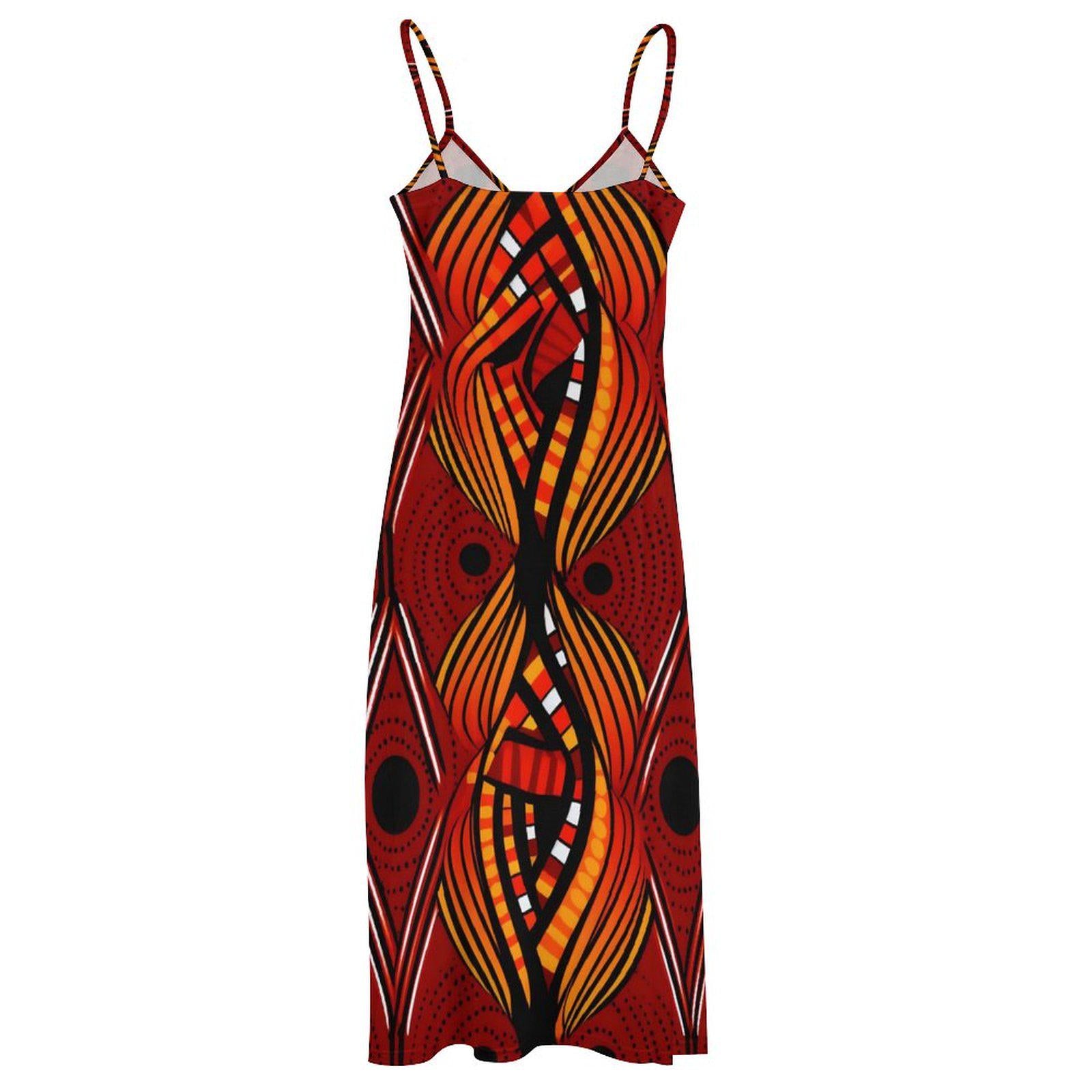 PuPa - Womens - Ankle-length Slip Dress - African - Ankara Pattern