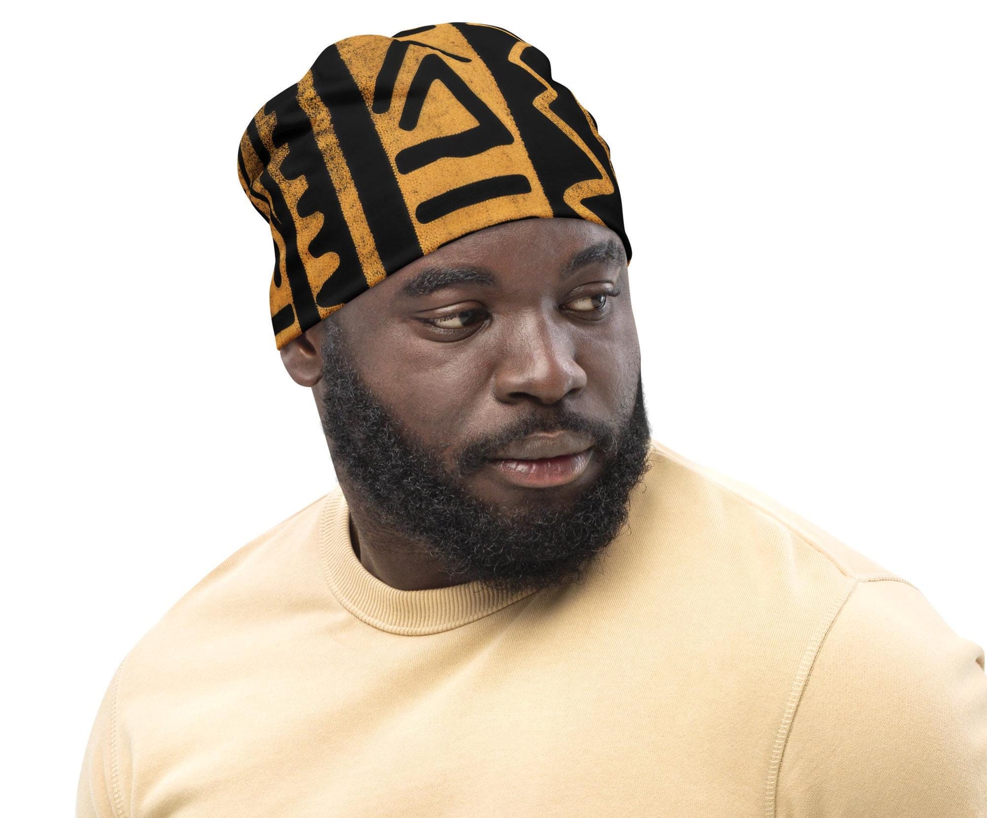 Irons - Mens - Beanie - African Kente Print