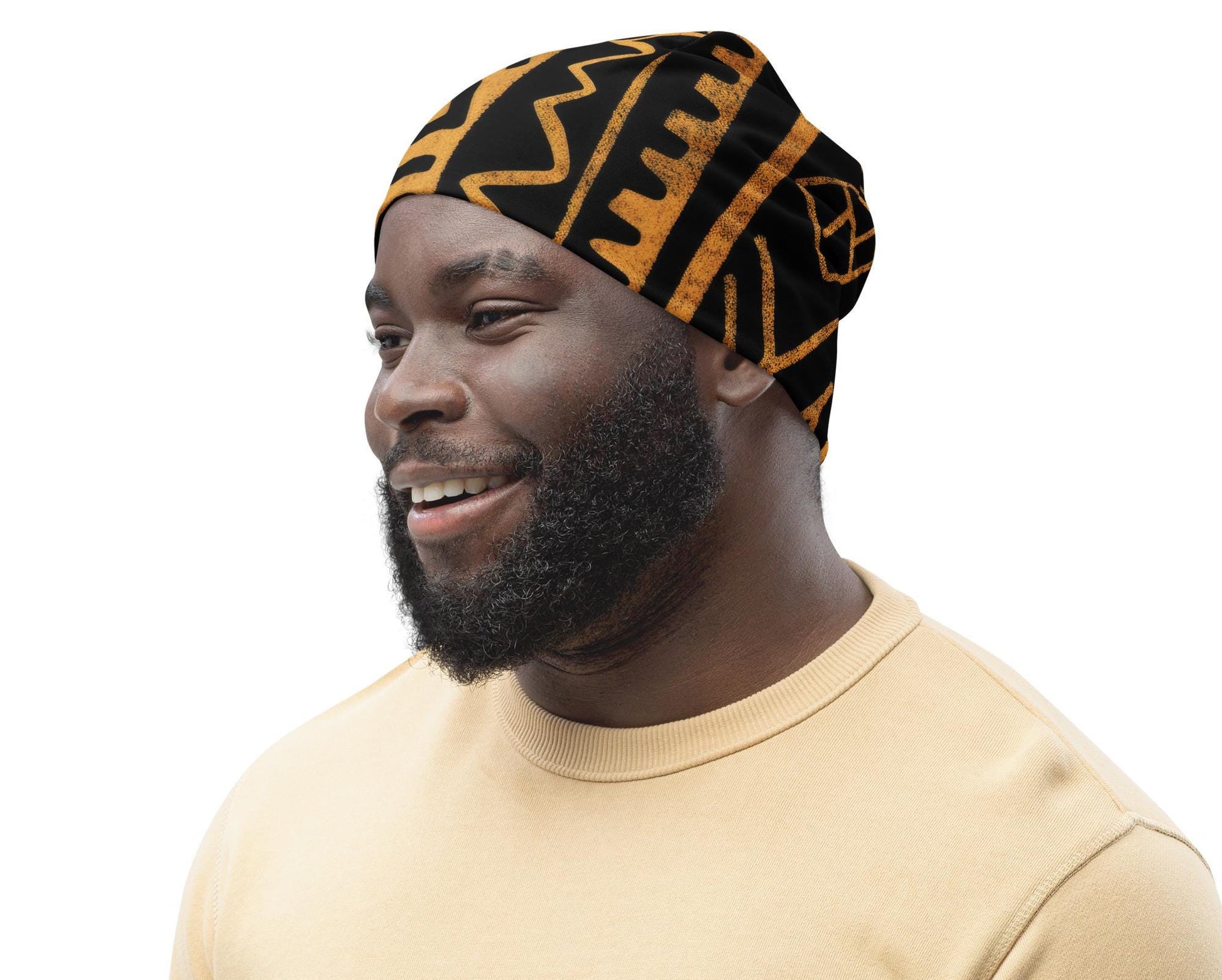 Irons - Mens - Beanie - African Kente Print