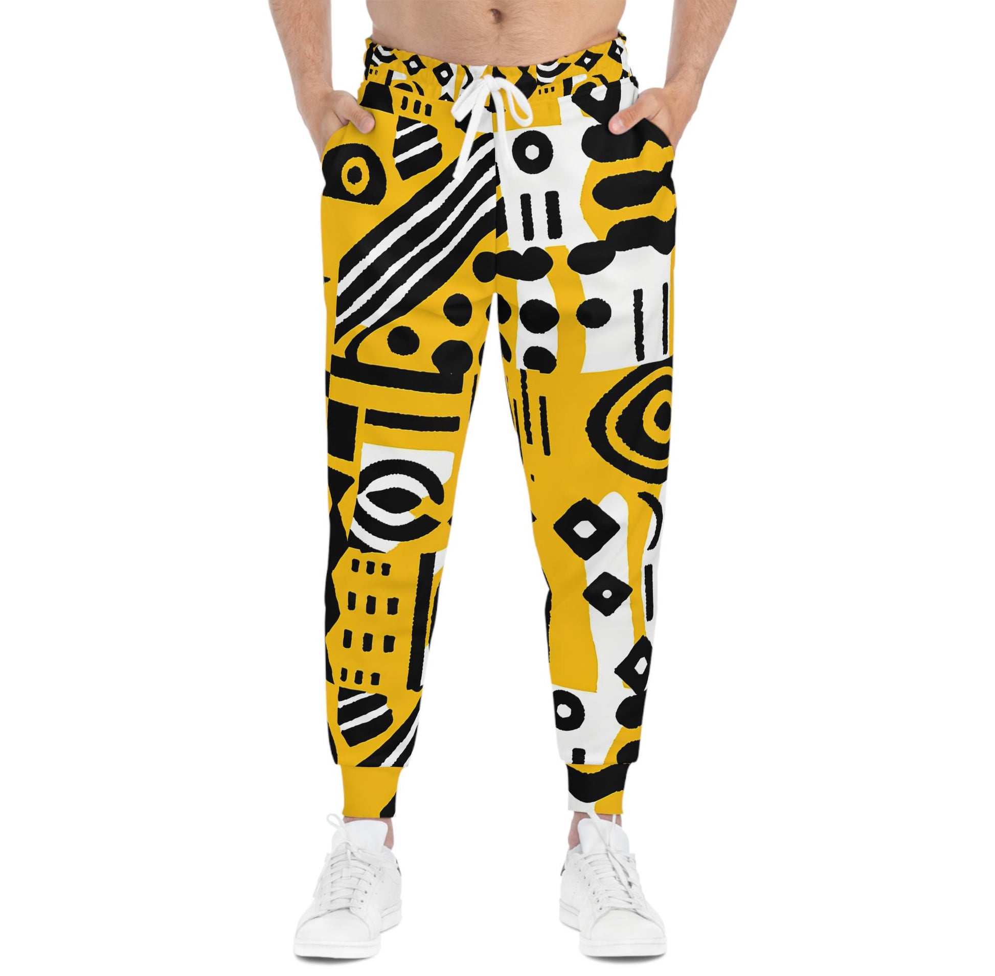 Bold - Mens -  Athletic Joggers - African Mud cloth Pattern