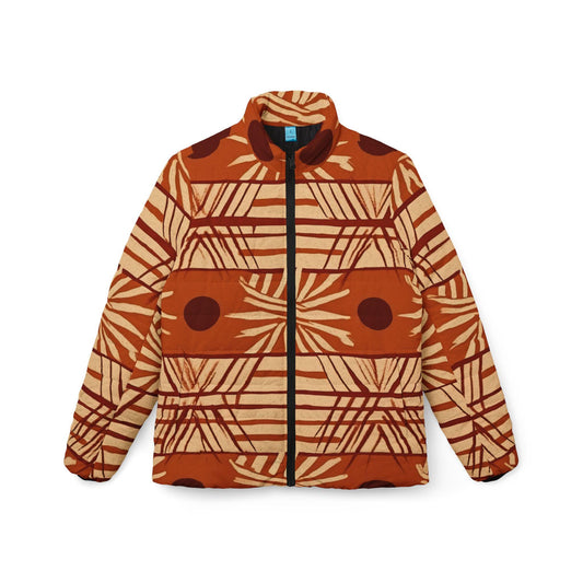 Bamboo - Womens - Puffer Jacket - African - Mud Cloth Pattern - Jackets & Coats - KumbatiaKulture