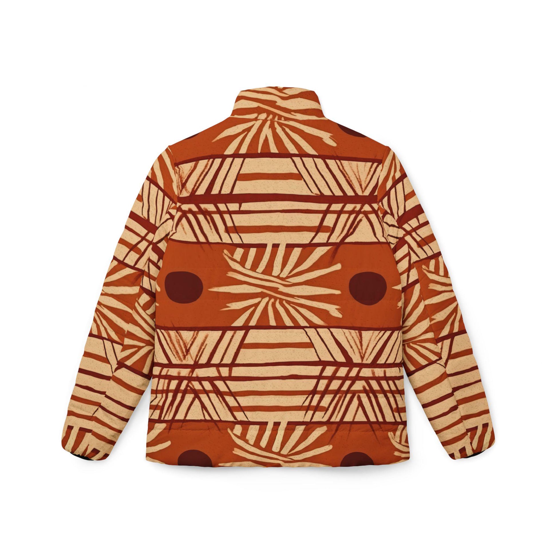 Bamboo - Womens - Puffer Jacket - African - Mud Cloth Pattern - Jackets & Coats - KumbatiaKulture