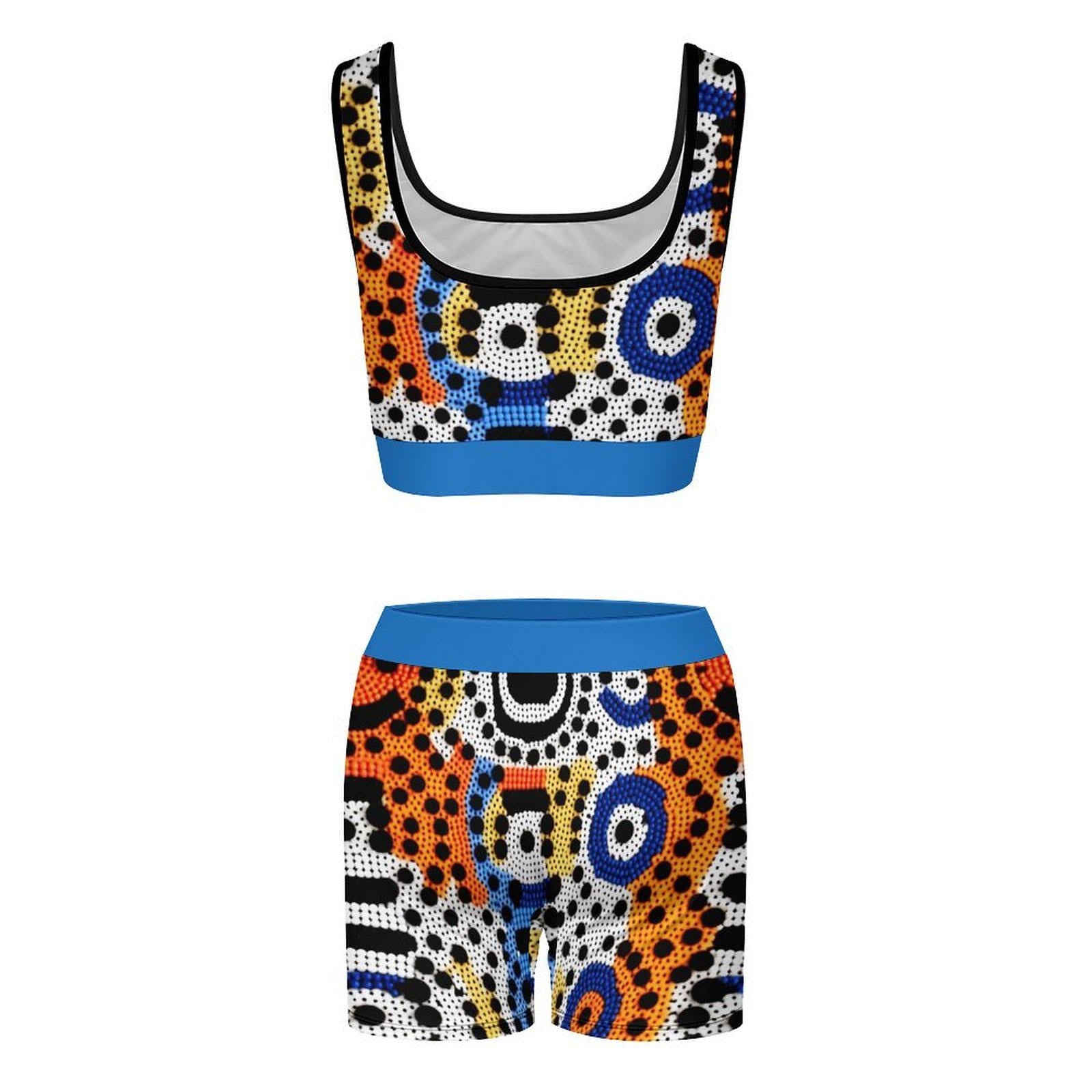 Mandala Stone - Womens - Yoga Workout Outfit - African - Geomatric Pattern - Sports & Fitness - KumbatiaKulture