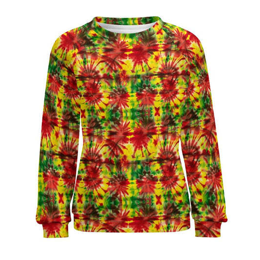 Colors - Womens - Sweatshirt Designs - Tie Dyed - Jamaican - Rastafarian Pattern - Sweatshirts - KumbatiaKulture