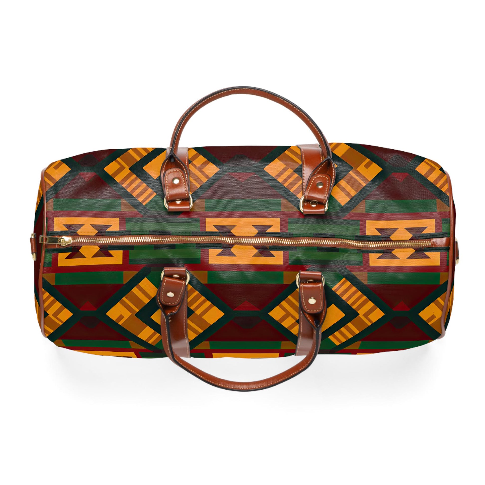 Pyramids of Giza - Waterproof Travel Bag - African - Kente Pattern - Duffel Bags - KumbatiaKulture