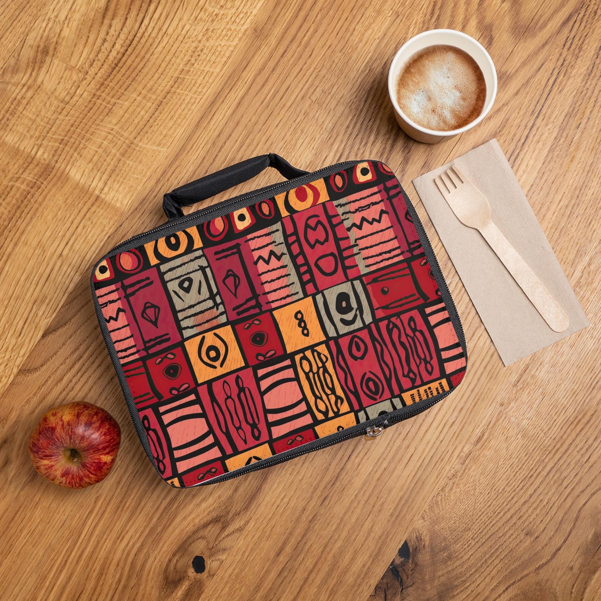 Living Color - Womens - Insulated Lunch Bag - African - Ankara Pattern - Lunch Bags & Boxes - KumbatiaKulture