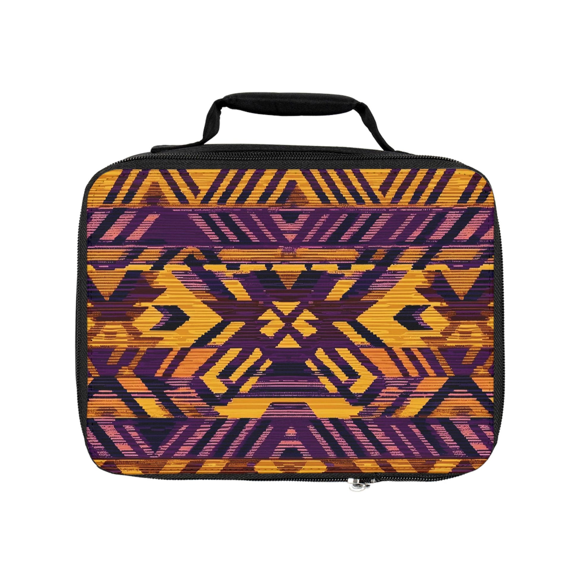 Purple Mist - Insulated Lunch Bag - African - Kenta Pattern - Lunch Bags & Boxes - KumbatiaKulture